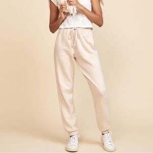 Reformation Cream Jogging Pants